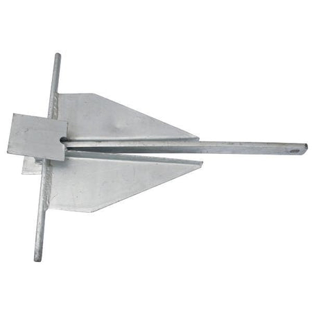 SeaTec anker danforth type på hvid baggrund, 3 kg med galvaniseret finish