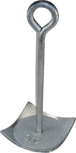 SeaTec tallerkenanker i galvaniseret stål, set ovenfra med mål 240x240 mm.