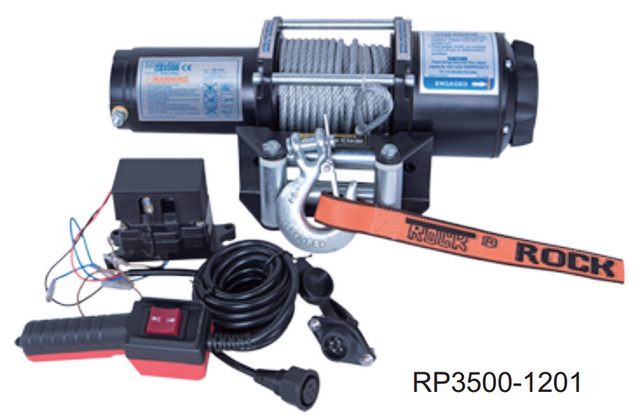 Rock, RP3500 el. trailervinsch 12 Vdc 1589kg
