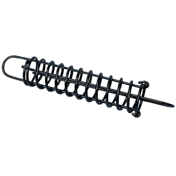 Fortøjningsfjeder i sort lakeret stål fra 1852, mål 7,0 x 420mm