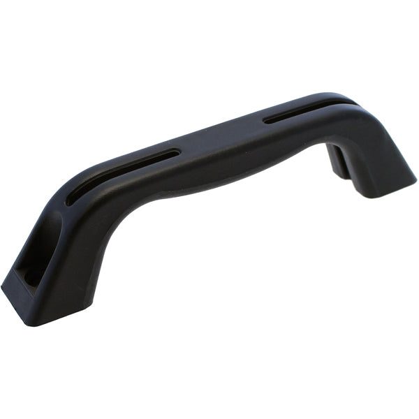 Sort nylon håndtag fra 1852 med 140 mm hulafstand, vist i front