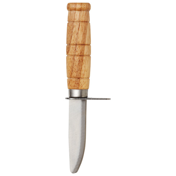 Kinetic Lille Viking kniv placeret på en træoverflade i naturligt lys.