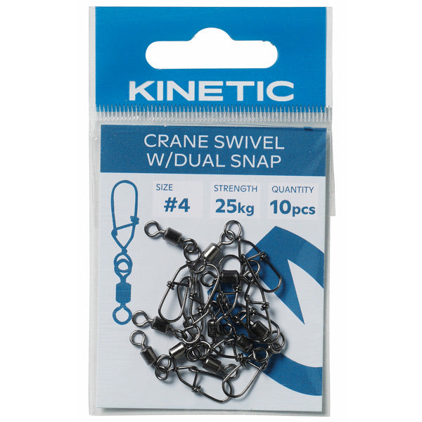 Kinetic Crane svirvel med hægte, 8 stk pakket sammen