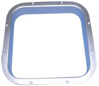 Gebo inderramme i aluminium, 325 x 185 mm, set fra siden.