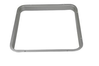 Gebo inderramme i aluminium, mål 620x620 mm, set forfra.