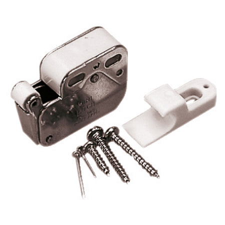 Roca skabslås 48x28mm set forfra med dekorativ overflade