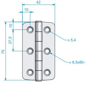 Roca hængsel RF 316 monteret på en båd, klar til brug.