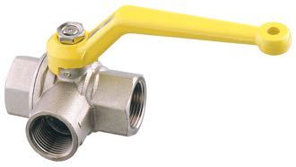 Guidi trevejshane type l 3/8" set fra siden med gængse tilslutninger.