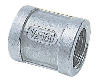 Muffe indv gevind RF stål AISI 316 set fra siden