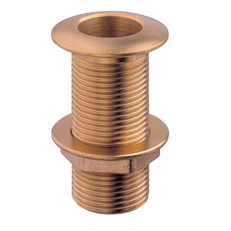 Guidi gennemføring i bronze på hvid baggrund, 2 1/2" størrelse.