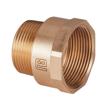Guidi spidsmuffe 1 - 3/4" bronze set fra siden