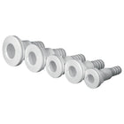 Trudesign gennemføring i kompositmateriale, hvid 1/2" 16mm, set fra siden
