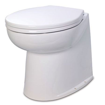 Jabsco 12V saltvands-el-toilet med deluxe design set fra siden