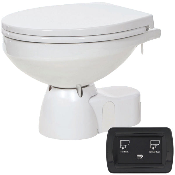 Jabsco Quiet Flush E2 compact toilet set i bådinvendighed
