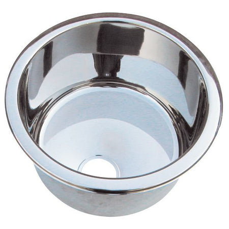 Pantryvasken Barka Ø26cm i rustfrit stål, set ovenfra
