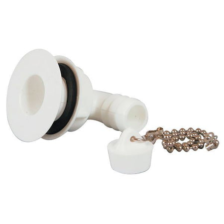 Barka 90° afløb med 20 mm studs set fra siden