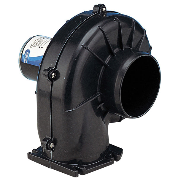 Jabsco motorrums ventilator flangemont, set fra siden med synlig flange.