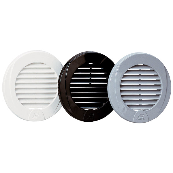 Nuova Rade ventilgælle Ø3" i grå set foran med detaljeret design.