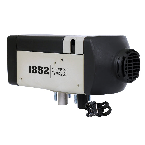 1852 bådvarmer set forfra med 12V dieseltilslutning