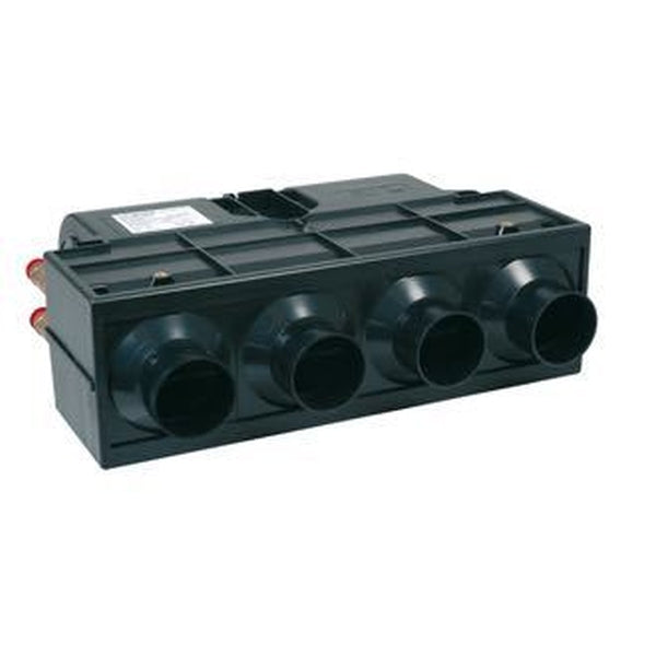 SeaTec varmeapparat Sahara 12V set fra siden med tilslutningskabler.