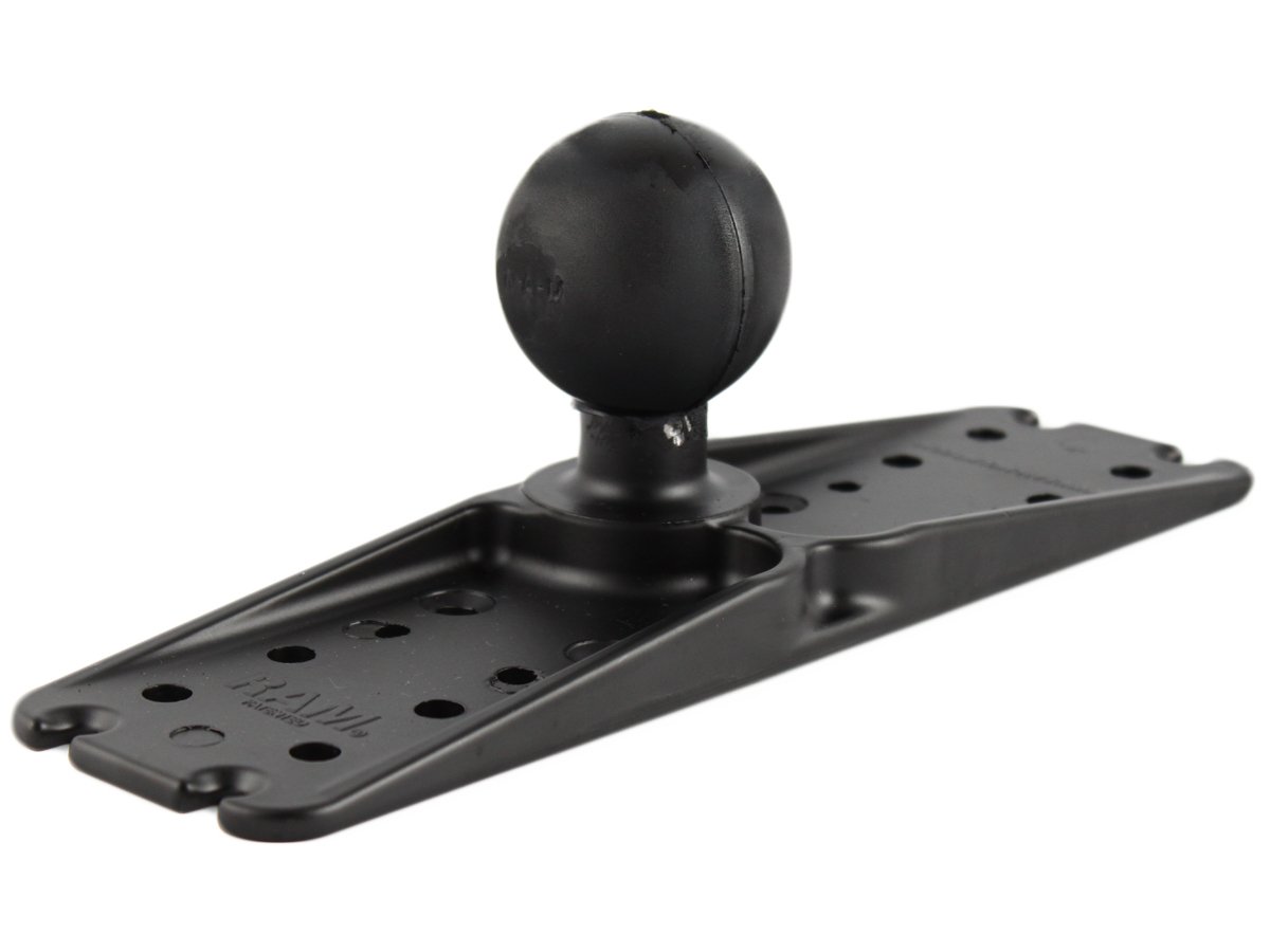 RAM Mounts monteringsplade vist foran med dimensioner 275x75mm
