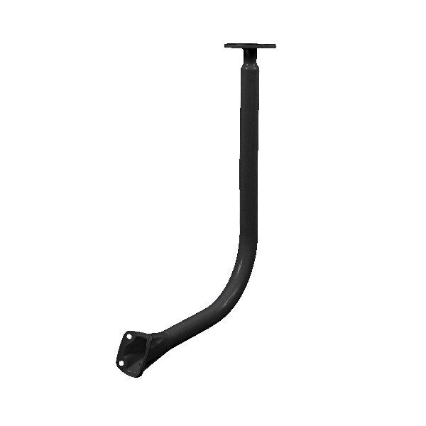 ScanStrut PowerTower stang i sort, set fra siden med lanterneholder