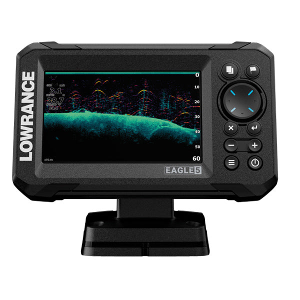 Lowrance Eagle 5 HDI kombi instrument set op i båd
