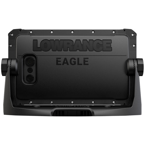 Close-up af Lowrance 9 Tripleshot, der viser detaljerede grafik