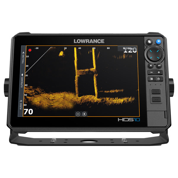 Sidevinkel af Lowrance HDS-10 PRO uden transducer