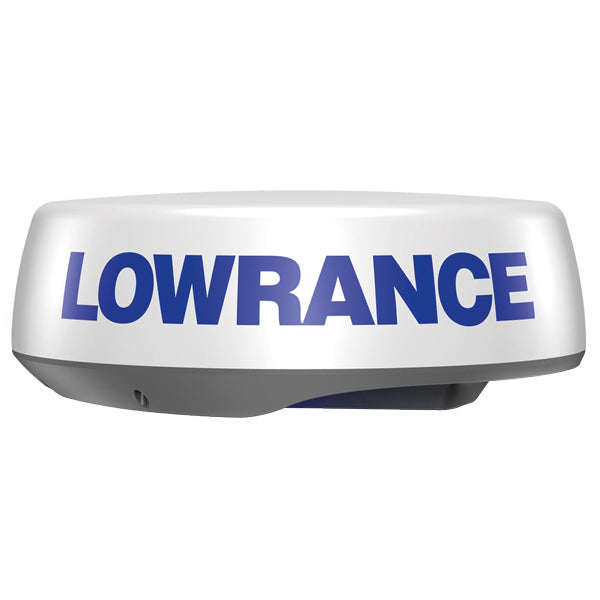 Lowrance Halo24 radar med 5m kabel vises fra siden på båd