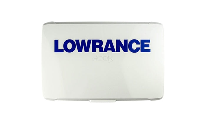 Lowrance sun cover til hook2 12" monteret på båd