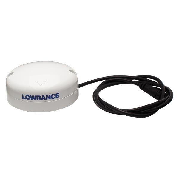 Lowrance Point-1 GPS antenne med kabel og t-stykke set forfra