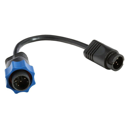 Navico transducer adapter i blå farve til Lowrance Elite/Mark trans.