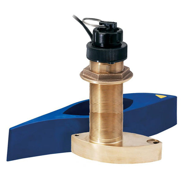 Bronze transducer fra Navico, B744V model, set fra siden.