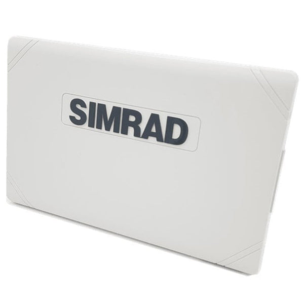 Simrad NSX 3007 suncover placeret på en skærm, der beskytter mod sollys.