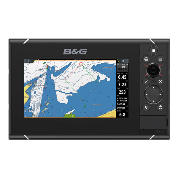 B&G Zeus3 7" kortplotter monteret på bådsejlerens instrumentbræt