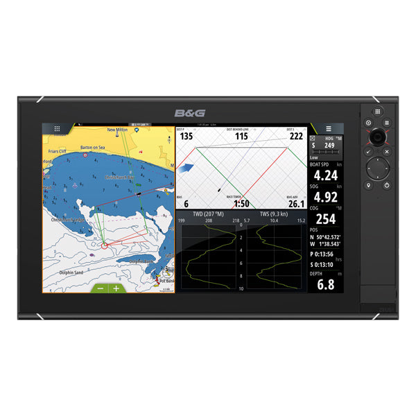 B&G, Zeus3S navigationssystem 16' i brug på bådens cockpit