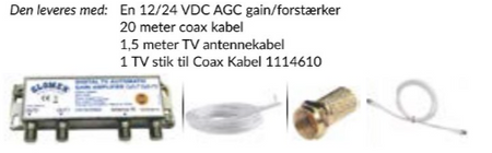 Glomex Mizar antenne monteret på båd, klar til brug.