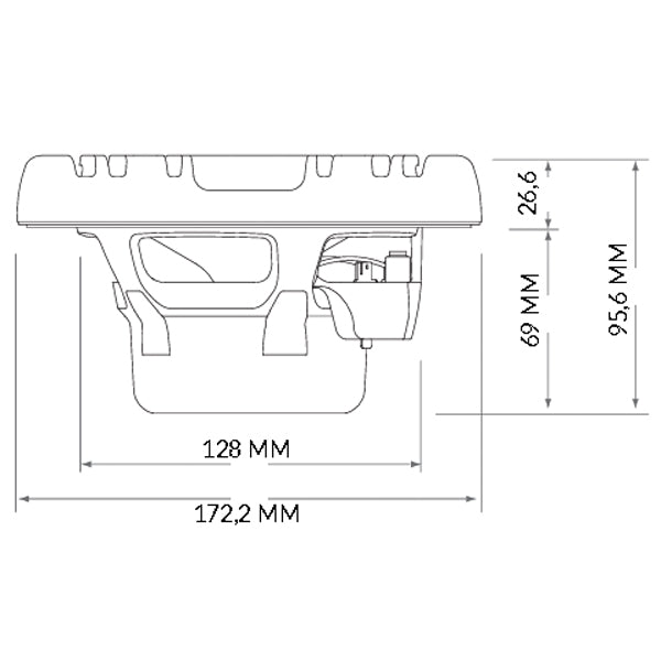 Detalje af Hertz HMX 6.5 S-LD-G med fokus på design og farveskiftende lys
