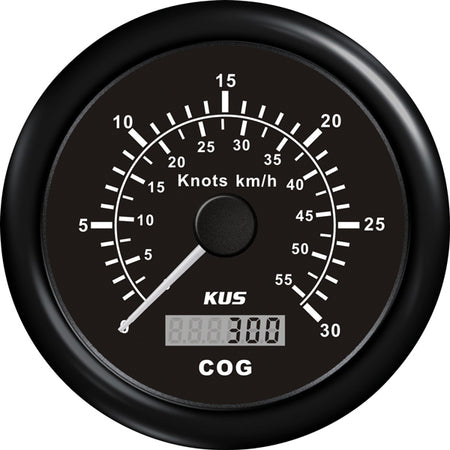 Kus GPS speed viser hastighed op til 30 knob, med sort design.