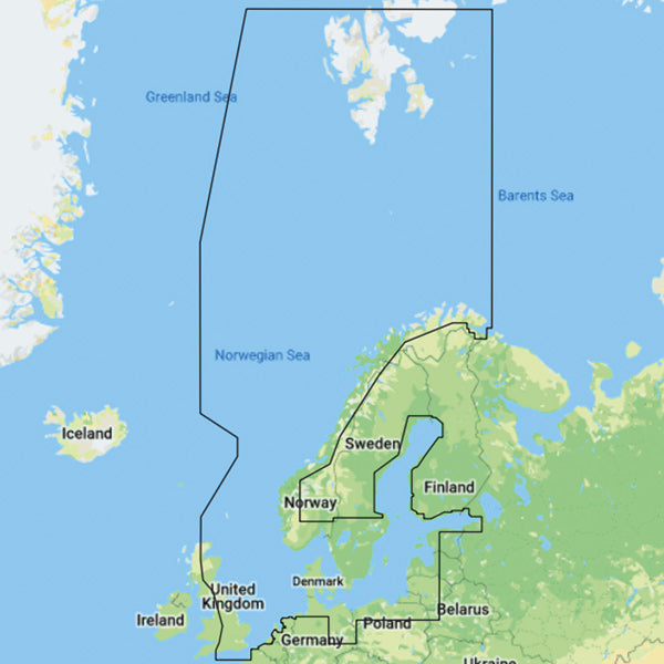 C-Map Y050 kort til Skandinavien, tilpasset Lowrance Simrad B&G