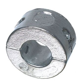 BAC akselanode i zink, smal model, 44/19mm, set fra siden.