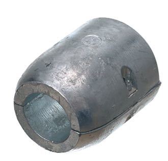 BAC zink akselanode 70/32mm set forfra med detaljeret overflade