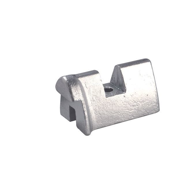Tecnoseal zink anode set forfra med mål angivet i mm.