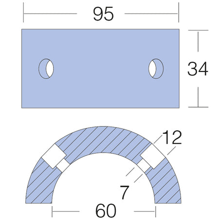 Gori ringanode monteret på båd med fokus på diameter