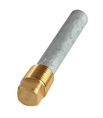 Tecnoseal zink møtrik til varmeveksler, set forfra