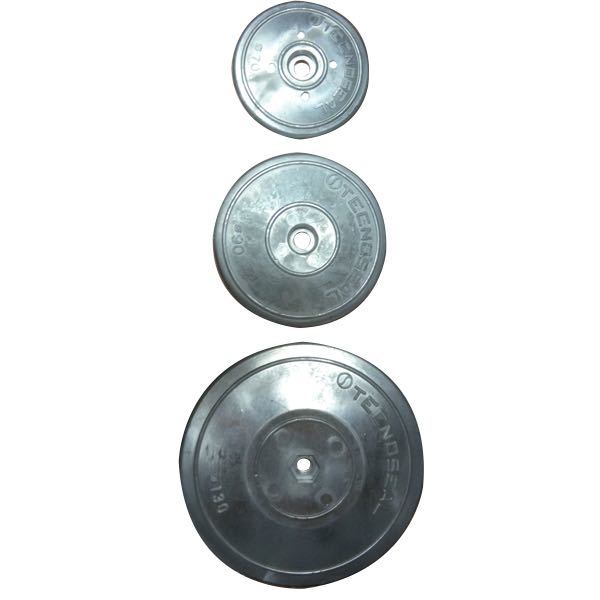 Tecnoseal zink tallerken anode Ø70mm set fra siden med klar baggrund