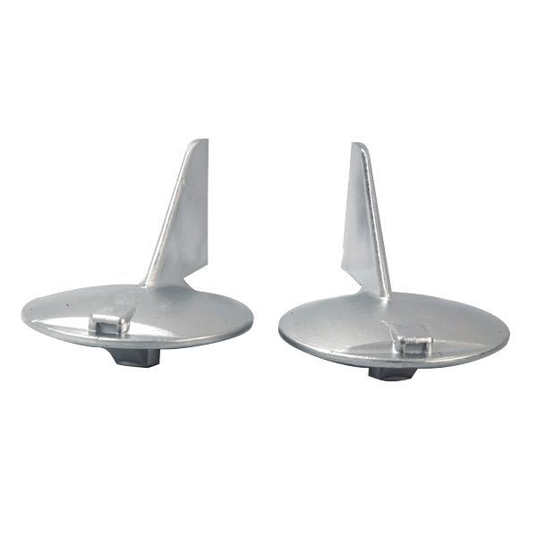 Tecnoseal zinkanode set forfra, designet til Yamaha 150-220 hk.