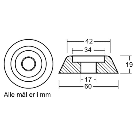 Tecnoseal zinkanode monteret på ankerspil i bådmiljø