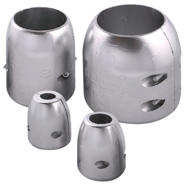 Zink akselanode 70/38mm fra 1852, set fra siden